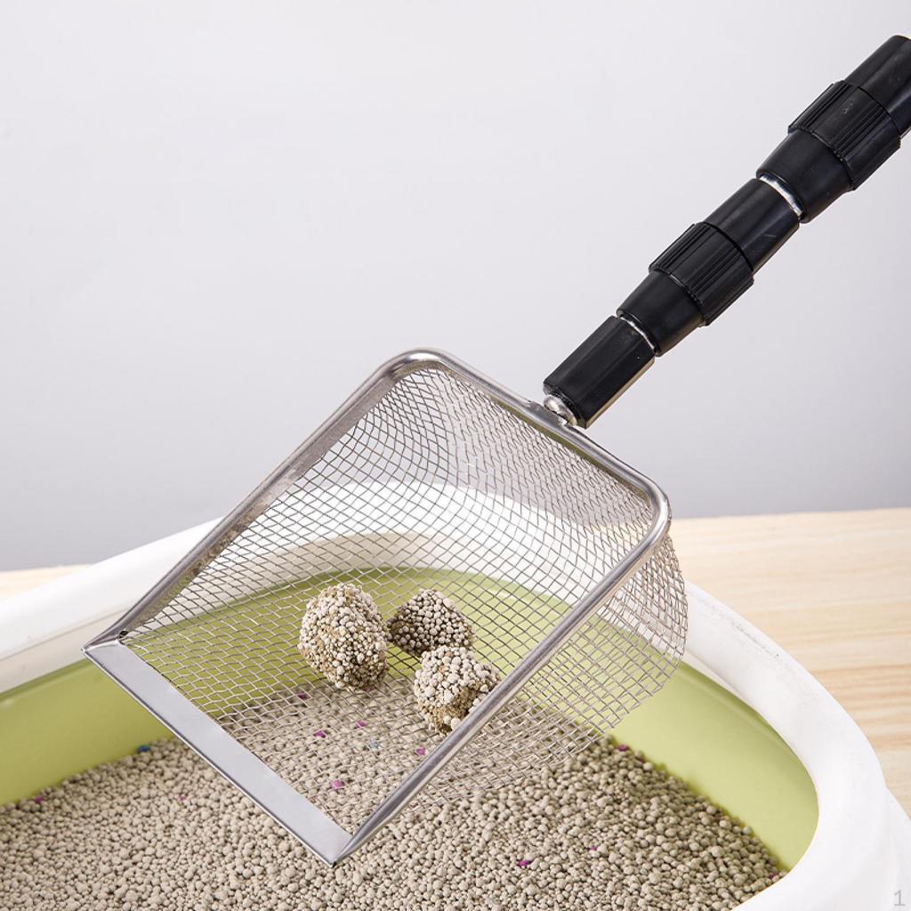 Adjustable Cat Litter Cleaning Tool with Long Handle