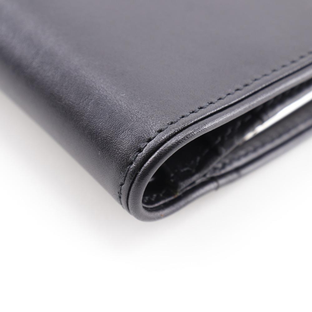 COACH logo Bi-Fold Wallet Gamaguchi black Calfskin Women Used