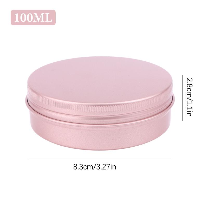 5-180ml Cream Jar Tin Cosmetic Lip Balm Containers Nail Derocation Crafts Pot Refillable Bottle Screw Thread Empty Candles Box