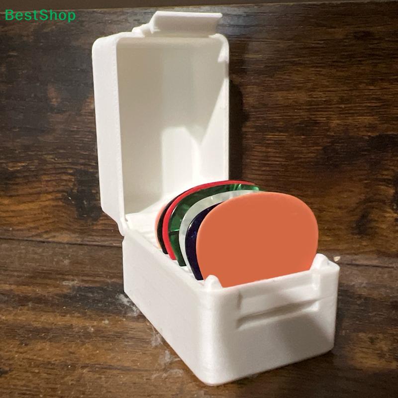 Guitar Pick Storage Box with Slot Organizer, Portable 3D Printed Pick Holder Case