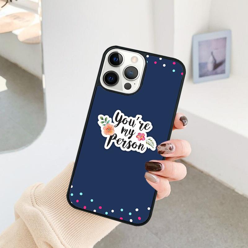 Greys Anatomy TV Show You are my person Phone Case For iPhone 17 Air 16 15 14 11 12 13 Pro MAX Plus coque Cover
