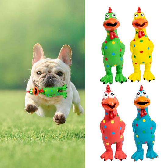 Pet Dog Toy Screaming Chicken Squeeze Sound Toy Dog Latex Chewing Training Toy Pet Supplies