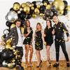 127PCS black and gold latex balloon set suitable for birthday parties, weddings, Valentine's Day party decorations