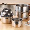 Accesorii Interioare Vas Inox Oală Orez Înlocuire Interior Volum Mare pentru Vas Versatil Gătire la Abur Tocană Fierbere Lentă Sigur pentru Mașina de Spălat Vase