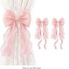 French Bow Curtain Tie, Pink and Blue Gauze Curtain Decoration, Ribbon, Living Room, Bedroom, Princess Style, Tie Rope, Wedding Decoration
