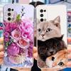 For Realme 7 Pro Case RMX2170 Cute Cat Flowers Painted Cover Clear Silicone Soft TPU Phone Case For Realme 7 Pro Realme7 5G Bags