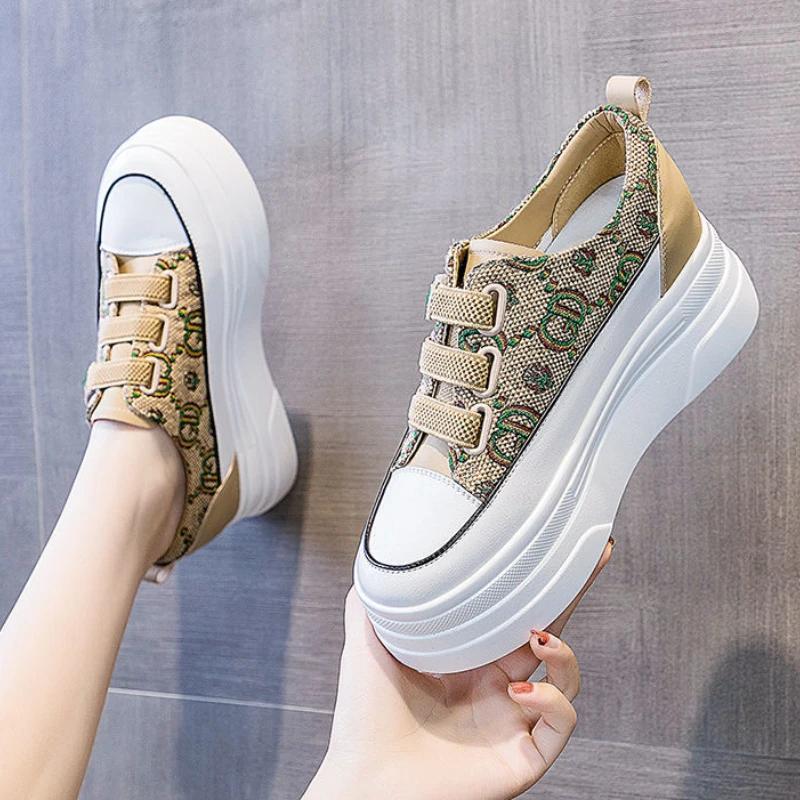 Sports Woman Footwear Korean Athletic High on Platform Trends 2024 Sneakers Shoes for Women Comfortable and Elegant Quality A H