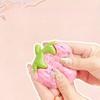 Strawberry Squeeze Toy with Sequins Realistic Strawberry Shape Stress Ball Slow Rebound Simulation Fruit Sensory Fidget Toy
