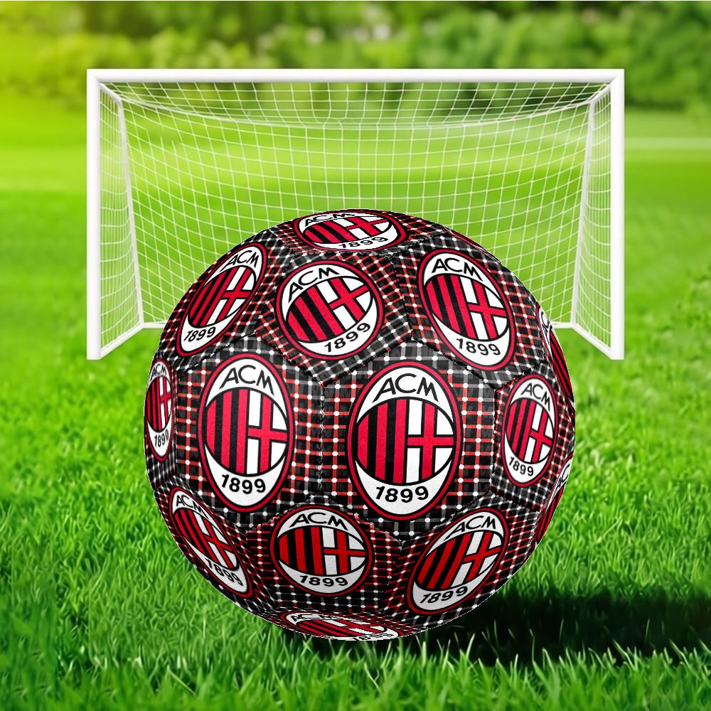 Milan Football club Printed Size 5 Soccer Ball - Durable, Machine-stitched, Soft and Comfortable, Suitable for Training and Matches Gift