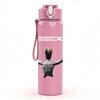 1PC Male back view arms raised print 750ml colorful plastic sports water bottle leakproof pop up lid with straw for outdoor work home use