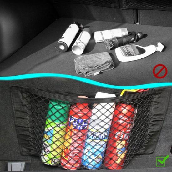 Car Interior Elastic Net Storage Holder Rear Trunk Seat Organizer Accessories