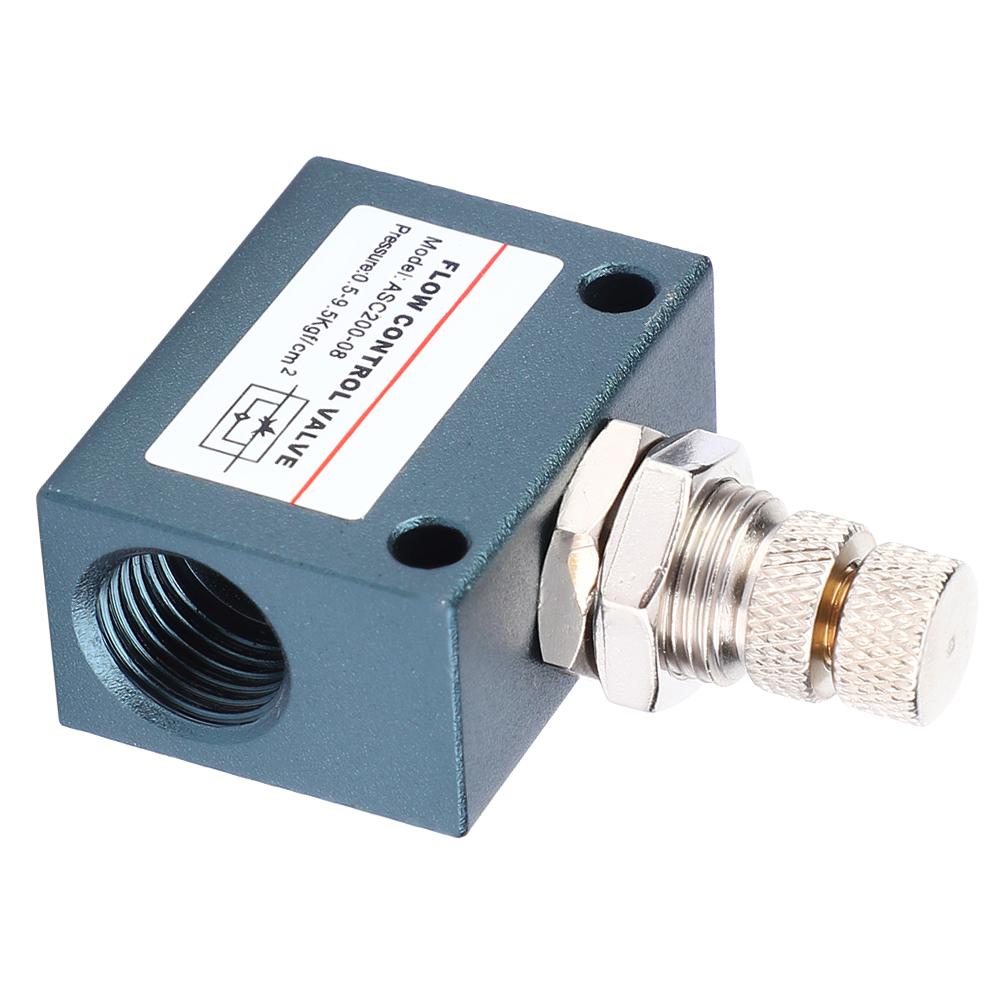 ASC200 08 G1 4 Pneumatic Air Flow Speed Control Valve Aluminum Alloy Throttle Valve