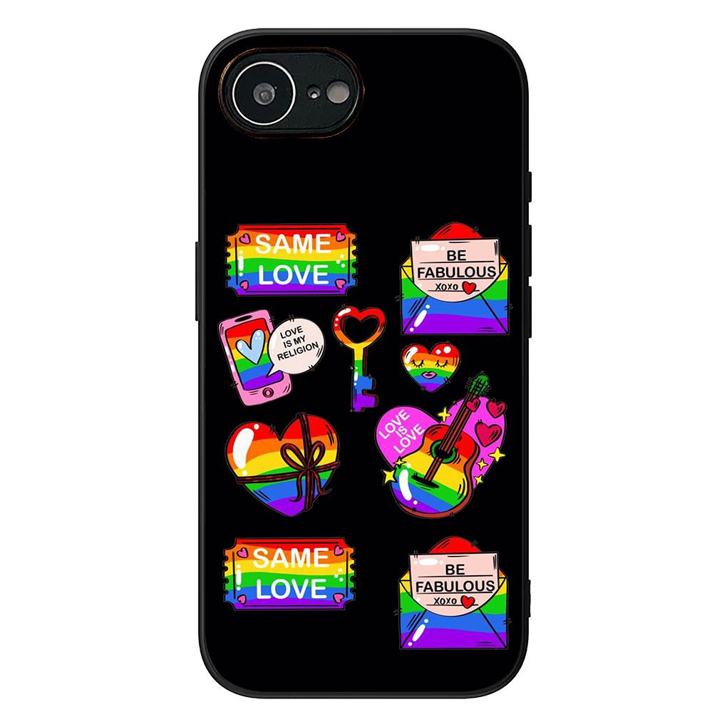 Silicone Cover for Xiaomi Redmi 15 9A 9C NFC 7A 9T Note 9 8 7 8T 15c A5 4G 5G Phone Case Love Is Love Rainbow LGBT Gay Lesbian