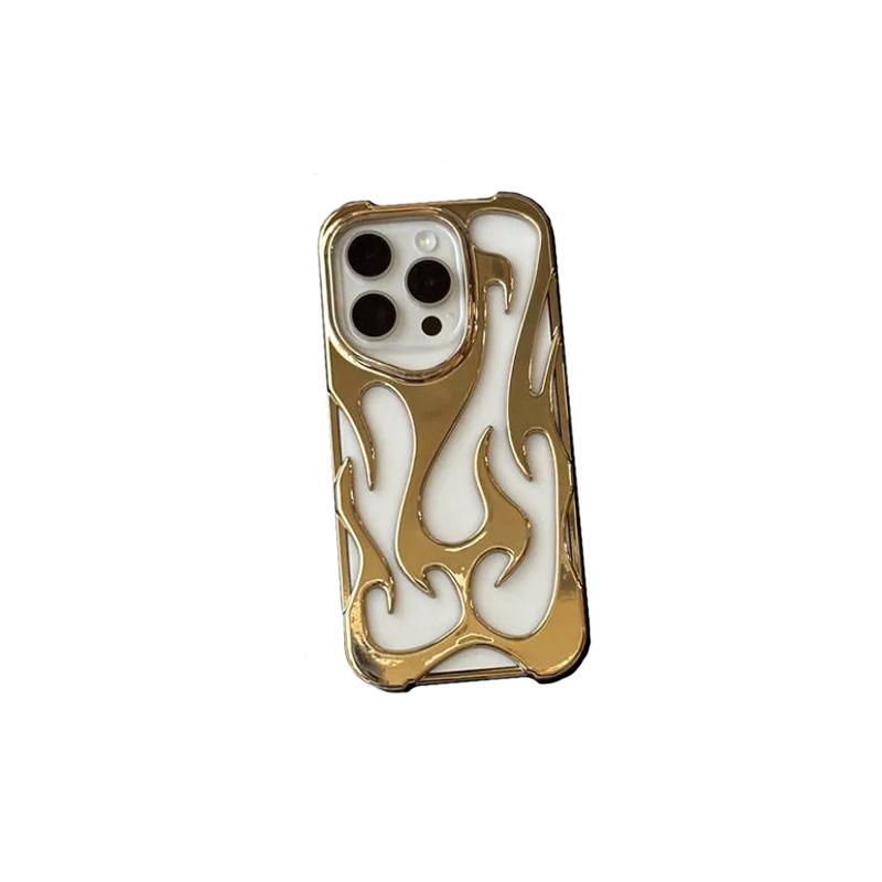 Custodia per Telefono con Design a Fiamma 3D Vuota Per Per Iphone 1 14 13 11 12 17 Air 16 Pro Max 1 Plus Fresca Antiurto Morbida Copertura Posteriore
