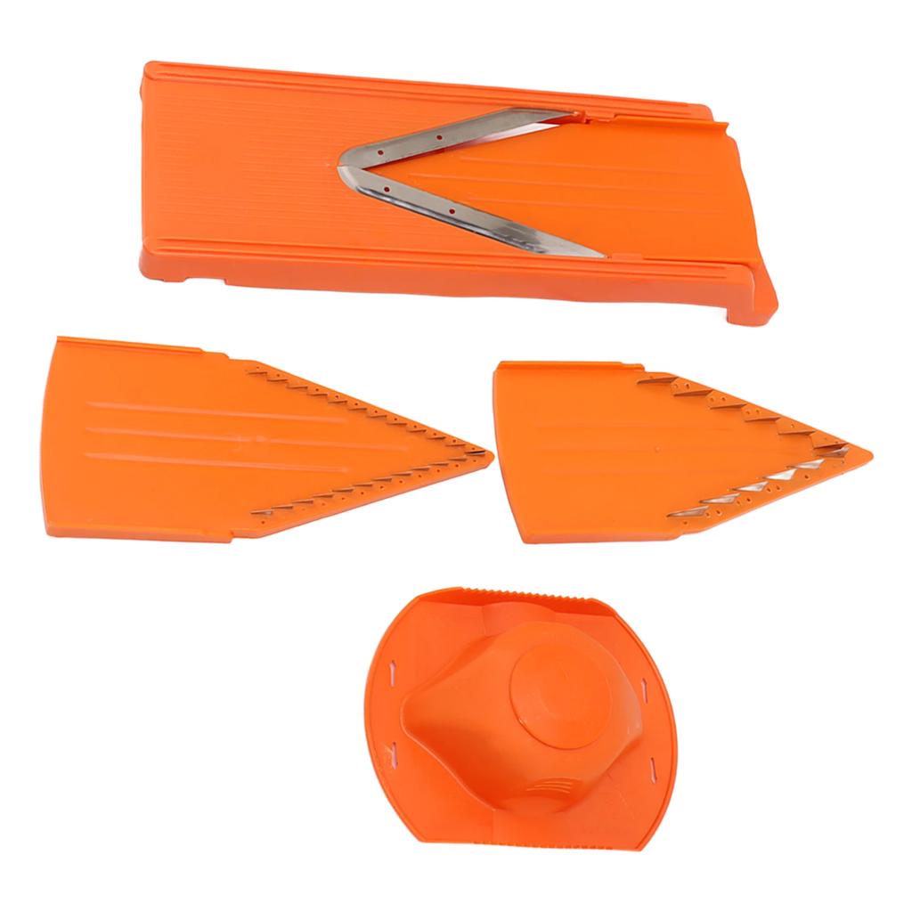 V-Klingen Mandoline Schneider Gemüseschneider Edelstahlklinge Handschutz Kochwerkzeug Praktischer Großer Rahmen für Küche