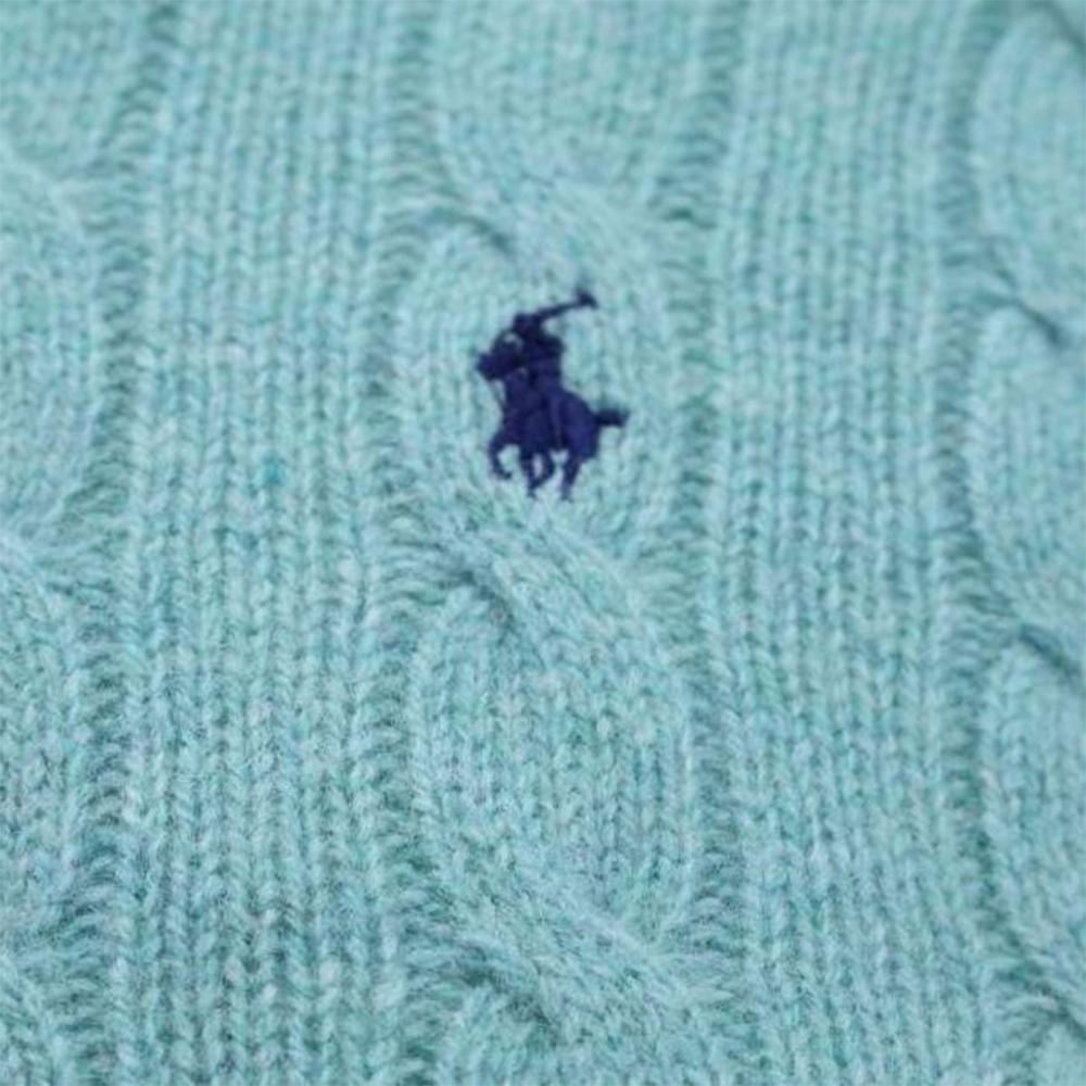 Polo Ralph Lauren FW22 Solid Logo Continuous Crew Neck Long Sleeve Sweater Women Sweater Green 211910421-012