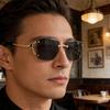 Square Metal Frameless Design Sunglasses for Men and Women Fashion Trendy Outdoor Sunscreen Sunshade Glasses