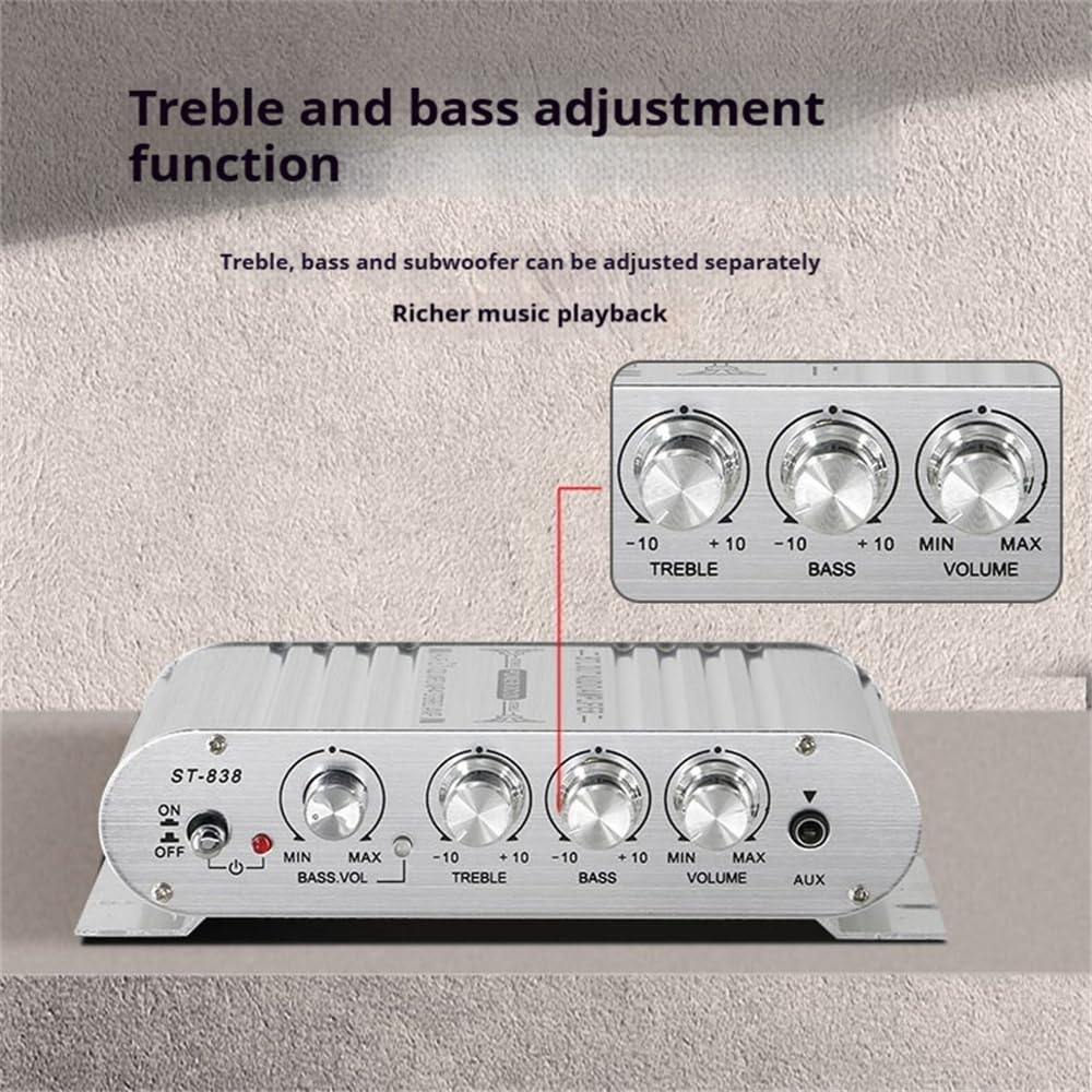 Mini HIFI 2.1 Channel Power Amplifier Subwoofer AMP for Home Desktop/Car/Marine Stereo Audio Amplifier Speakers