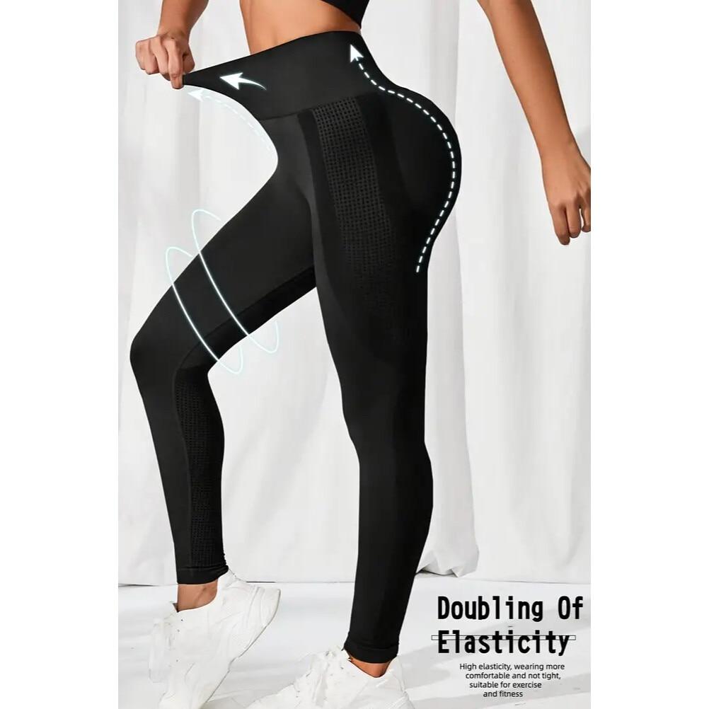 High Waist Push Up Shapewear Leggings Black Tummy Control Yoga Pants Women