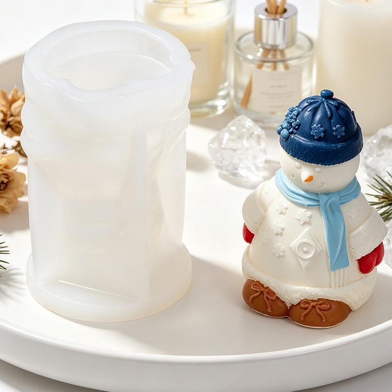 Xiaomi Christmas Snowman Santa Claus Silicone Candle Mold Soap Aromatherapy Wax Gypsum Craft Resin Mold Christmas Gift Party Decor450000