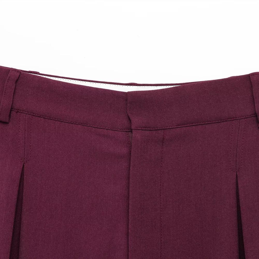 2025 Spring Women's Double-Breasted Suit Jacket & Pleated Pants Set