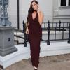 Women's new fashionable French sexy streamer hip skirt backless pleats European and American dresses women's wholesale