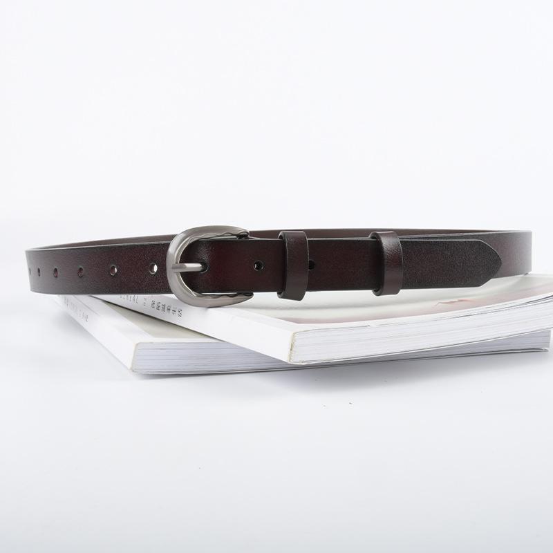 Cowhide Female Leather Women's Belt for Women's Classic Simple Casual Pants Jeans High-end Women's Belt