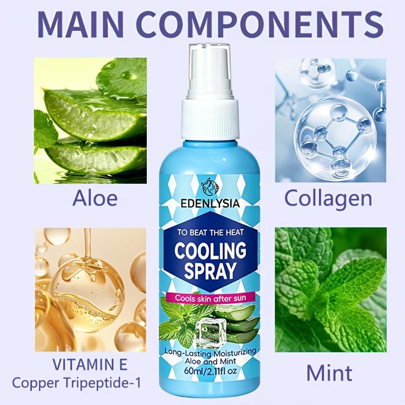 Instant Cooling Spray Refreshing Summer Heat Relief Mist Ice Cold Skin Cooling Agent for Outdoor Sports
