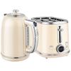 Polished Retro 40-100 Degrees C Kettle and Toaster Set - Cream