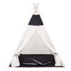 Tipi-Zelt für Kinder aus Baumwolle SPRINGOS - Schwarz - 160x120x100 cm - 2 Kissen inklusive