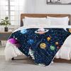 Stylish Space Throw Blanket Lightweight Flannel Throw Classic Space Soft Comfy Plush Blanket For Home Decor Perfect Sofa Office