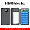 18650 Battery Holder 22.5W Fast Charging DIY Mobile Power Case Dual USB Type C Charge For iPhone Huawei With LED Light Outdoor