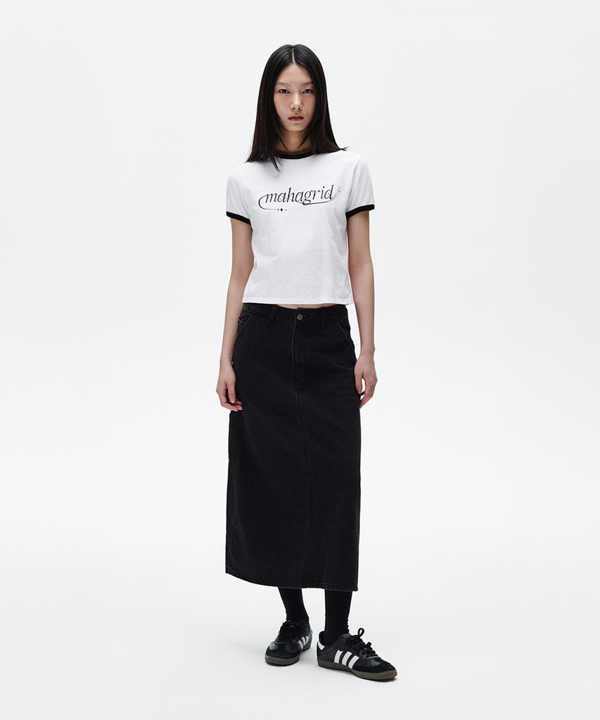 MAHAGRID Shooting Star Ringer Tee White(Mg2Fmft585A)