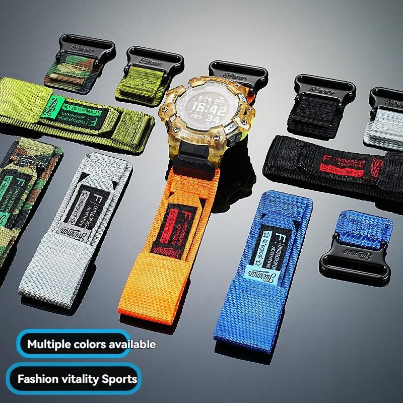 Voor CASIO G-SHOCK GBD-H1000 3475 Smart Digitale Horlogeband, Waterdichte Nylon Sportband voor Buiten Wandelen Canvas Vervanging