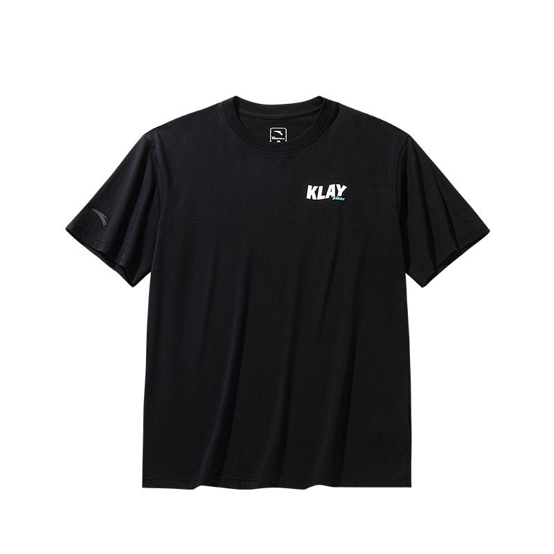 Anta Basketball Series Simple Letter Back Short Sleeve Knit Shirt Men tops 152621129-3 S