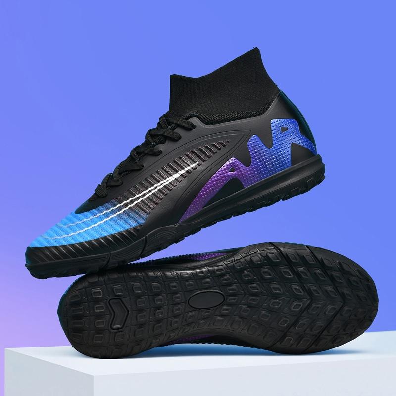 New Men Soccer Shoes Cleats Long Spikes Outdoor Training Football Boots Sport Boys Non Slip Adult Breathable Match Comfortable