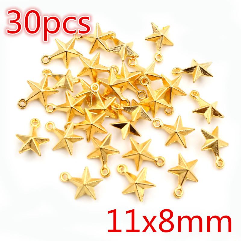 New Fashion Antique Silver Plated Bronze Stars Chrams Metal Alloy Pendant Charms for DIY Neckalce Jewelry Making Findings