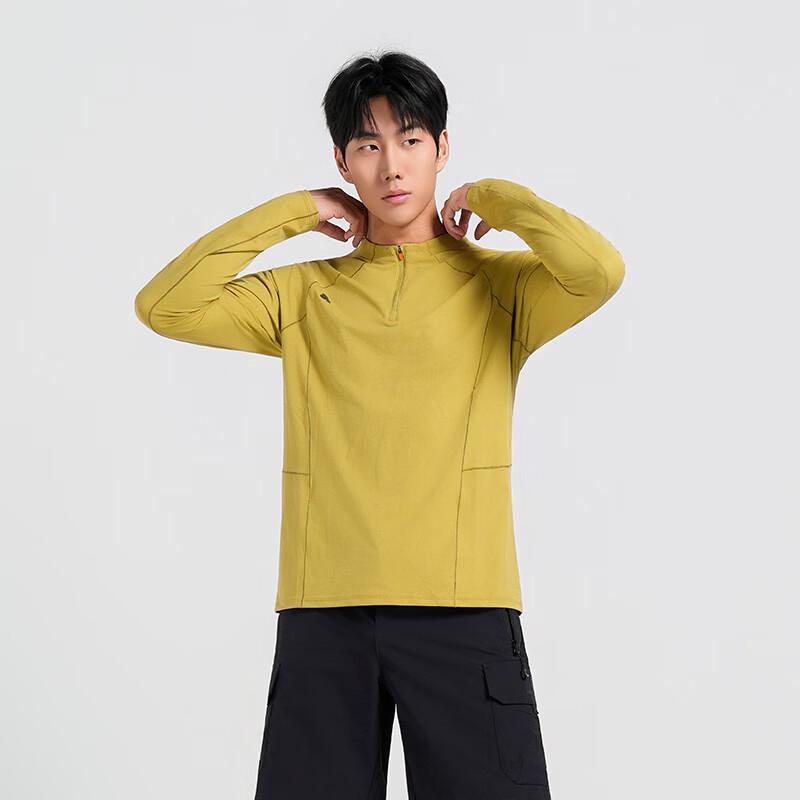 SCALER Men's Outdoor Breathable Stand-Collar Long-Sleeve T-Shirt