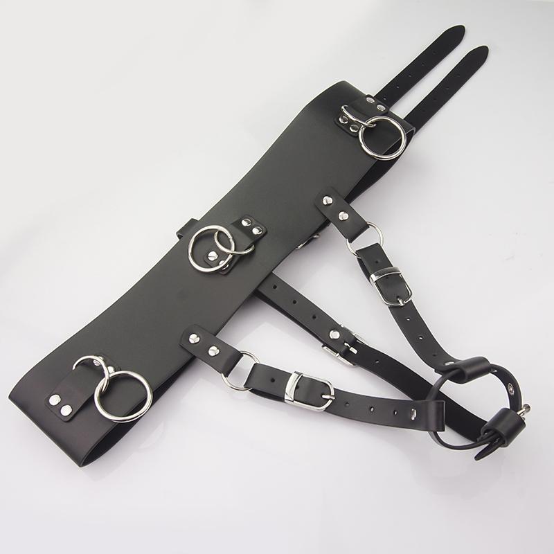 BDSM-Leder-Gürtel für erzwungenen Orgasmus, Strap-On-Stab-Massagegeräte, Vibrator-Geschirr, SM-Handschellen, Bondage-Set, Sexspielzeug für Paare
