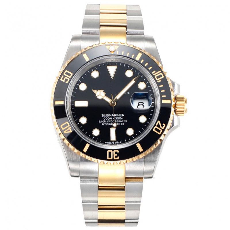 Pánské mechanické hodinky Rolex Submariner zelené a černé