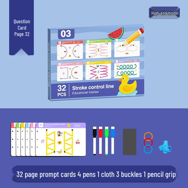 Cross-Border Erasable Pen Control Puzzle for Kids: Fun Logic and Number Training Toy