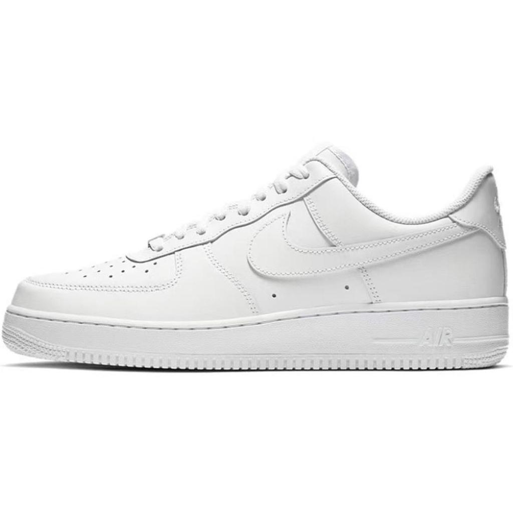 Nike Air Force 1 Wear resistant And Lightweight Low top Skateboard Shoes Unisex White Silver CW2288-111(Team55-)