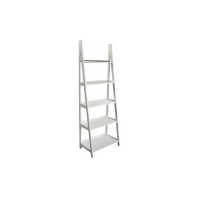 Wall Shelf - Versa - Valoria - 5 Shelves - MDF Wood - White - 180 X 64 X 39 Cm