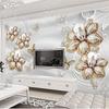 Tapet Mural 3D European cu Flori Prețioase, Tapet pentru Decorarea Camerei de Zi, Televizor, Canapea, Casă