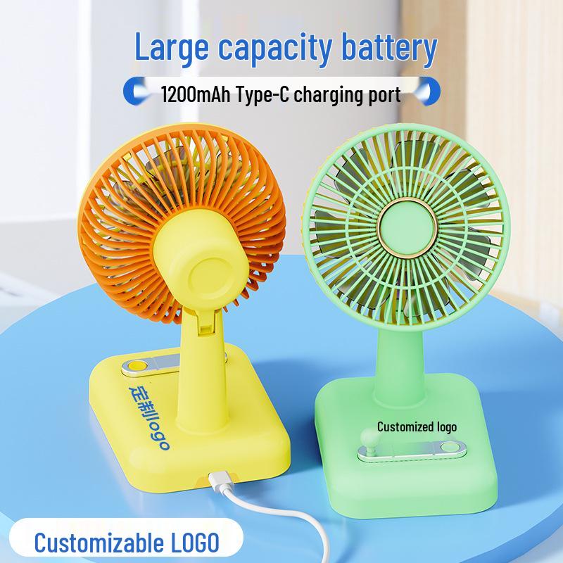 USB Rechargeable Mini Desk Fan - Portable for Dorms and Offices