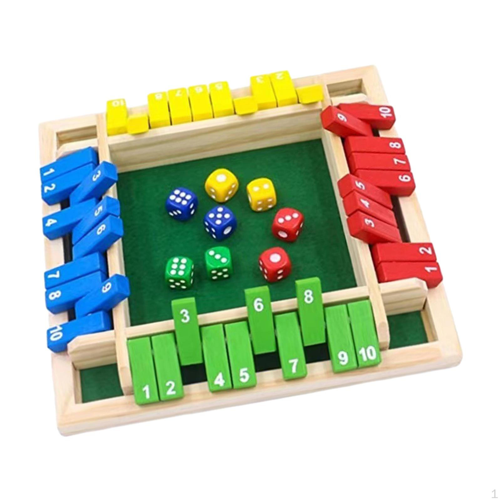 

Shut The Box Кубики Пазл Игра Реквизит Деревянный Устойчивый Набор Рождественский Подарок