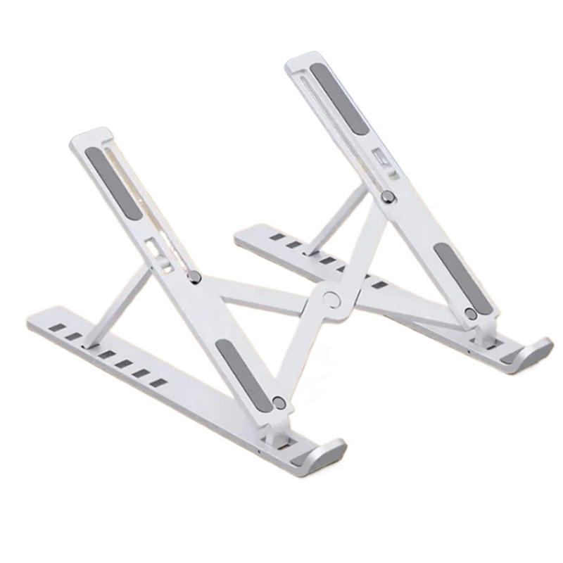

Подставка-держатель для ноутбука, подставка для компьютера и планшета, регулируемая алюминиевая эргономичная складная портативная настольная подставка, высокое качество One Size белый