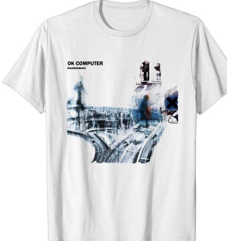 26 Radiohead Ok Computer T Shirt 1997 Nigel Godrich Colin Greenwood Thom Yorke Unisex T-Shirt XXXL