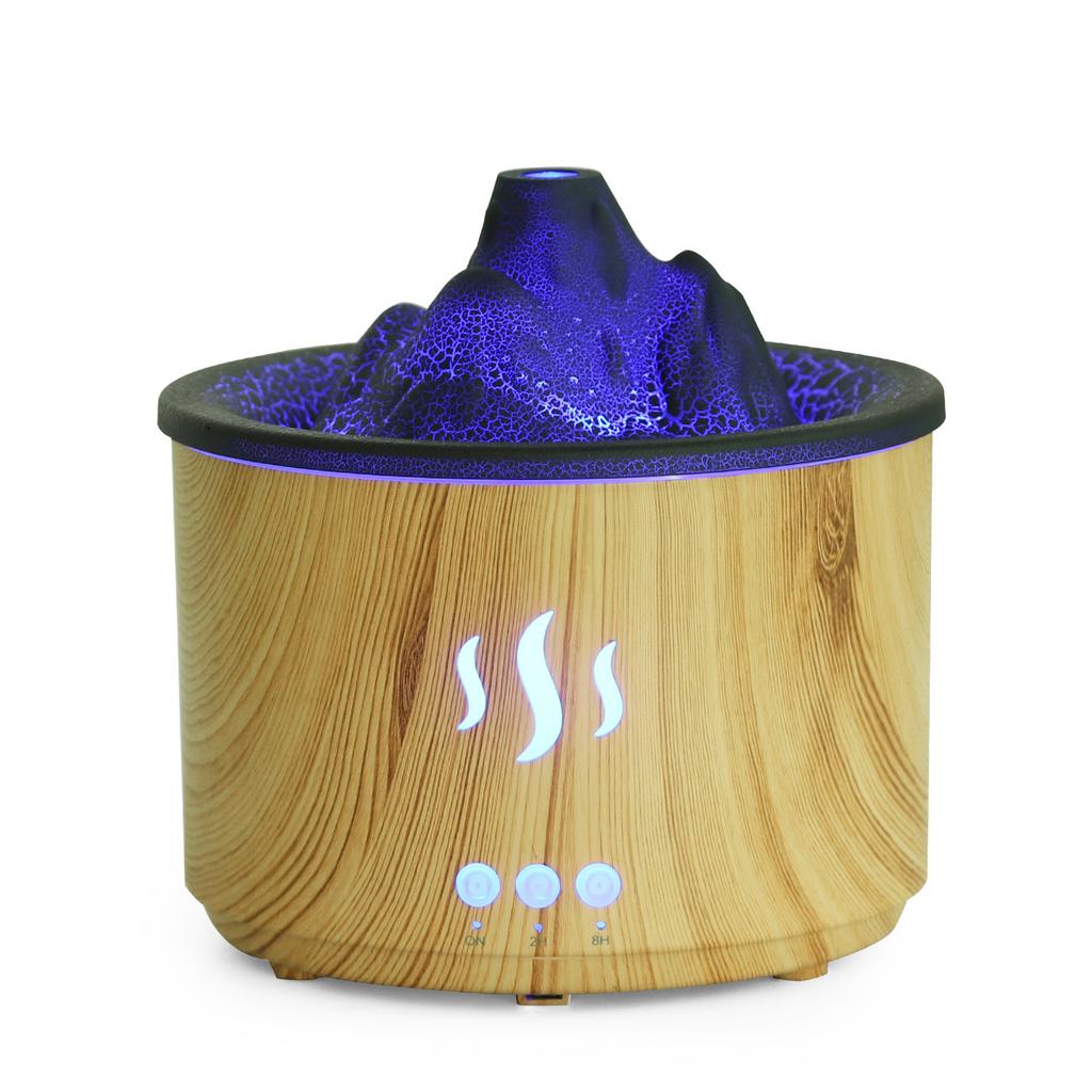 Xiaomi Volcano Aroma Diffuser 400ml Air Humidifier with Remote Control Creative Hollow K6 Lava Crack Flame Lamp Essential Oil Diffuser