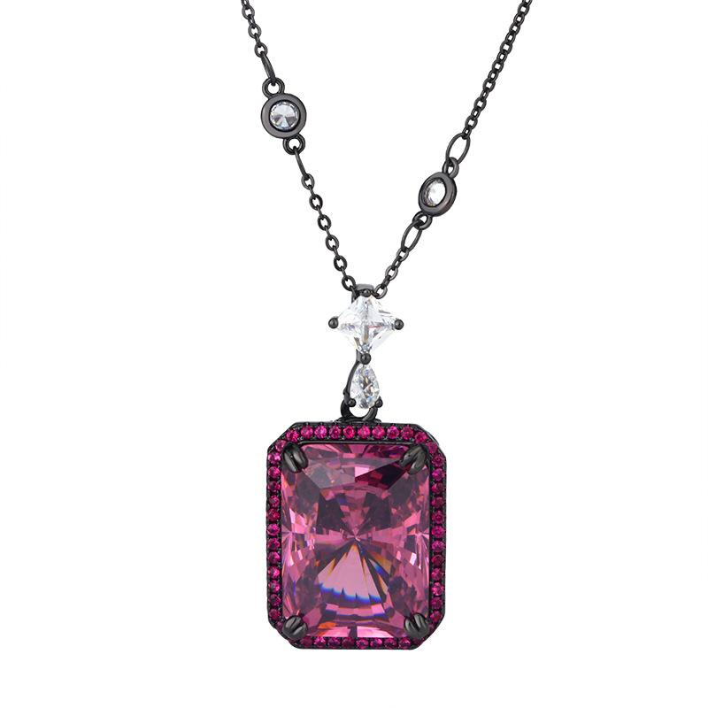 Jewelry Set Bird'S Nest Cut Black Gold Pendant Necklace Main Stone 15 * 20